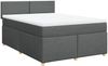 vidaXL Boxspringbett mit Matratze Dunkelgrau 140x190 cm Stoff 3288969 Bild 3