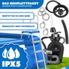 KESSER® Sandfilteranlage Sandfilter + 800g Filterbälle ersetzen 25kg Filtersand 7-Wege Ventil mit Druckanzeige Poolfilter 10 m³/h Filteranlage Filterkessel für Pool Schwimmbecken 10.200 L/h Schwarz Bild 4
