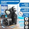 KESSER® Sandfilteranlage Sandfilter + 800g Filterbälle ersetzen 25kg Filtersand 7-Wege Ventil mit Druckanzeige Poolfilter 10 m³/h Filteranlage Filterkessel für Pool Schwimmbecken 10.200 L/h Schwarz Bild 2