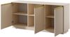 Bettso 'ROY' Kommode mit geriffelte Fronten, Holzwerkstoff Beige, 72x39x154 cm Bild 2