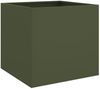 vidaXL Pflanzkübel 2 Stk. Olivgrün 42x40x39 cm Stahl 841554 Bild 4
