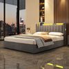 STILVORA Polsterbett 140×200 mit matratze&bettkasten,Bettgestelle Boxspringbett mit USB&LED (Funktionsbett mit Fernbedienung, Gepolsterter Rand, Samtstoff, Metallrahmen, Kompfort, Grau), Jugendbett ohne matratze, Stauraumbett für verschiedene Raumstile Bild 4