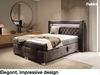 MEBLINI Boxspringbett Elektrisch SANTORE 200x200 cm mit Bettkasten und LED – H3/Braun Samt Polsterbett - Doppelbett mit Toppers & Taschenfederkern-Matratzen Bild 2
