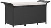 vidaXL Gartenbank mit Kissen Schwarz 116x46x57 cm Poly Rattan 363417 Bild 2