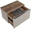Badmöbel Set 4-tlg Badezimmerset AKAN Taupe Spiegelschrank 80cm ohne Waschtisch Bild 2