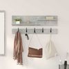 vidaXL Wandmontierter nachttisch mit Regal Beton Grau 90 x 15 x 36 cm 874422 Bild 4