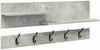 vidaXL Wandmontierter nachttisch mit Regal Beton Grau 90 x 15 x 36 cm 874422 Bild 2