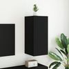 vidaXL TV-Wandschrank mit LED-Leuchten Schwarz 30,5x35x70 cm 837234 Bild 5