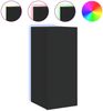 vidaXL TV-Wandschrank mit LED-Leuchten Schwarz 30,5x35x70 cm 837234 Bild 2