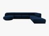 Micadoni 6-Sitzer Samtstoff Ecke rechts Sofa Miley | Beinfarbe Black Plastic, Königsblau Bild 2