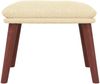 vidaXL Fußhocker Creme 45 x 29,5 x 39 cm Stoff [341459] Bild 3