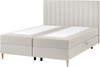 Boxspringbett mit Stauraum Stoff OFFICER 160 x 200 cm Cremeweiß Bild 4