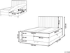Boxspringbett mit Stauraum Stoff OFFICER 160 x 200 cm Cremeweiß Bild 2