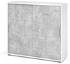 Schiebetürschrank 3OH 120cm RE Weiß / Eiche Bild 5