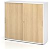 Schiebetürschrank 3OH 120cm RE Weiß / Eiche Bild 4