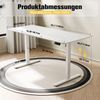 Elektrischer Höhenverstellbarer Schreibtisch 140x60cm Weißes Gestell Bild 3
