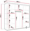 Kleiderschrank Atalio 250 mit 3 Schiebetüren (Farbe: Weiß) Bild 4
