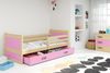 BMS Kinderbett Rico Kiefer Rosa mit Bettkasten und 2 Matratzen Bild 4