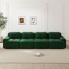 Boneless Sofas für Wohnzimmer,Modulares Sofa 4-Sitzer Bequem Polstertes Tiefsitz Corduroy-Cloud-Sofa Montagefreies Sofa Rutschfestes Design,Corduroy,Grün, Bild 2
