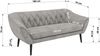 Sofa, Wohnzimmersofa PIRS 3, Skandinavisches Sofa 3-Sitzer, Sofa mit Wellenfederung, schwarze Füße, Breite 180 cm Hoher Sitzkomfort - Hellgrau Velvet Bild 5