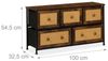 Kommode mit 5 Schubladen in Rattan-Optik Bild 4