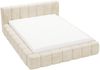 GRAINGOLD Ibiza Polsterbett 160x200, mit Bettkasten, Kopfteil und Lattenrost, Velour-Stoff, Beige Bild 2
