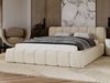 GRAINGOLD Ibiza Polsterbett 160x200, mit Bettkasten, Kopfteil und Lattenrost, Velour-Stoff, Beige Bild 1