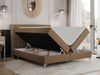 Boxspringbett mit 2 Bettkästen Matratze und Topper - MILEN - 140x200cm - Braun Kunstleder - H3 Bild 2