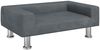 vidaXL Hundebett, Samt, Dunkelgrau, 70 x 45 x 26.5 cm Bild 4
