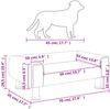 vidaXL Hundebett, Samt, Dunkelgrau, 70 x 45 x 26.5 cm Bild 2