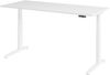 bümö elektrisch höhenverstellbarer Schreibtisch 180x80 cm mit Memory-Steuerung - Design Schreibtisch höhenverstellbar elektrisch, elektrischer Schreibtisch weiß, Gestell weiß, XBHM19-W-WW Bild 1