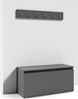 Garderoben-Set CLEO, Moderner Kleiderschrank mit Polsterplatten und Schuhschrank – Ideal für Flur und Eingangsbereich (Graphit, Trinity 15), 185 x 40 x 190 cm Bild 3