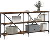 vidaXL Konsolentisch Räuchereiche 160x30x75 cm Holzwerkstoff und Eisen 832850 Bild 3
