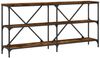 vidaXL Konsolentisch Räuchereiche 160x30x75 cm Holzwerkstoff und Eisen 832850 Bild 2