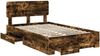 vidaXL Bettrahmen Geräucherte Eiche 120 x 190 cm Holzwerkstoff 3412404 Bild 5