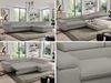 Mks Möbel 'Pedro L-Form' Ecksofa mit Schlaffunktion, verstellbaren Kopfstützen & Bettkasten, Hellgrau, Boucle, mit Topper, rechts Bild 2