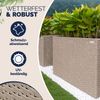 Deuba Poly Rattan Blumentopf Wasserabfluss Innentöpfe Creme Bild 2