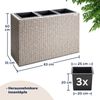 Deuba Poly Rattan Blumentopf Wasserabfluss Innentöpfe Creme Bild 3
