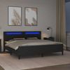 vidaXL Bettrahmen mit LED-Lichtleisten Schwarz 180 x 200 cm Kunstleder 3415286 Bild 4