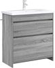 vidaXL Badunterschrank Grau Sonoma 78,5 x 37,5 x 81 cm Holzwerkstoff 890741 Bild 3