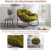 LVHOM Schaukelstuhl mit gepolstertem Kissen, Rattanstuhl mit Stahlrahmen, Lounge Sessel, Schaukelsessel, 2 St, für Balkon/Garten/Wohnzimmer/Schlafzimmer Bild 5