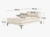 Micadoni Recamiere Mamaia 1-Sitzer Rechts Boucle Baloo Beige schwarze Beine Bild 2
