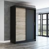Schwebetürenschrank PAX 2-türig Schrank 180 cm (mit Spiegel) Farbe: Schwarz , sonoma Bild 2