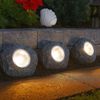 10er Set LED Solar Beleuchtungen in Form von Steinen Bild 2