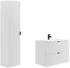 Vente-unique - ZEVINI Bathroom furniture set Holz, Platte Weiß - B 47 cm x H 60 cm x L 80 cm Bild 3