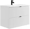 Vente-unique - ZEVINI Bathroom furniture set Holz, Platte Weiß - B 47 cm x H 60 cm x L 80 cm Bild 4