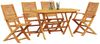 vidaXL Garten Essgruppe 5 pcs Braun Massivholz Akazie 3375712 Bild 3
