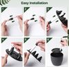 T4U 15cm Schwarz Selbstwässernder Blumentopf mit Wasseranzeiger 4er-Set Bild 5