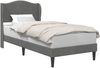 vidaXL Bettrahmen mit Kopfteil Dunkelgrau 90x190 cm Samt 42027888 Bild 2