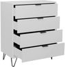 Kommode Erna 81x45x102 Kreidegrau matt Lack 14724-D Bild 3